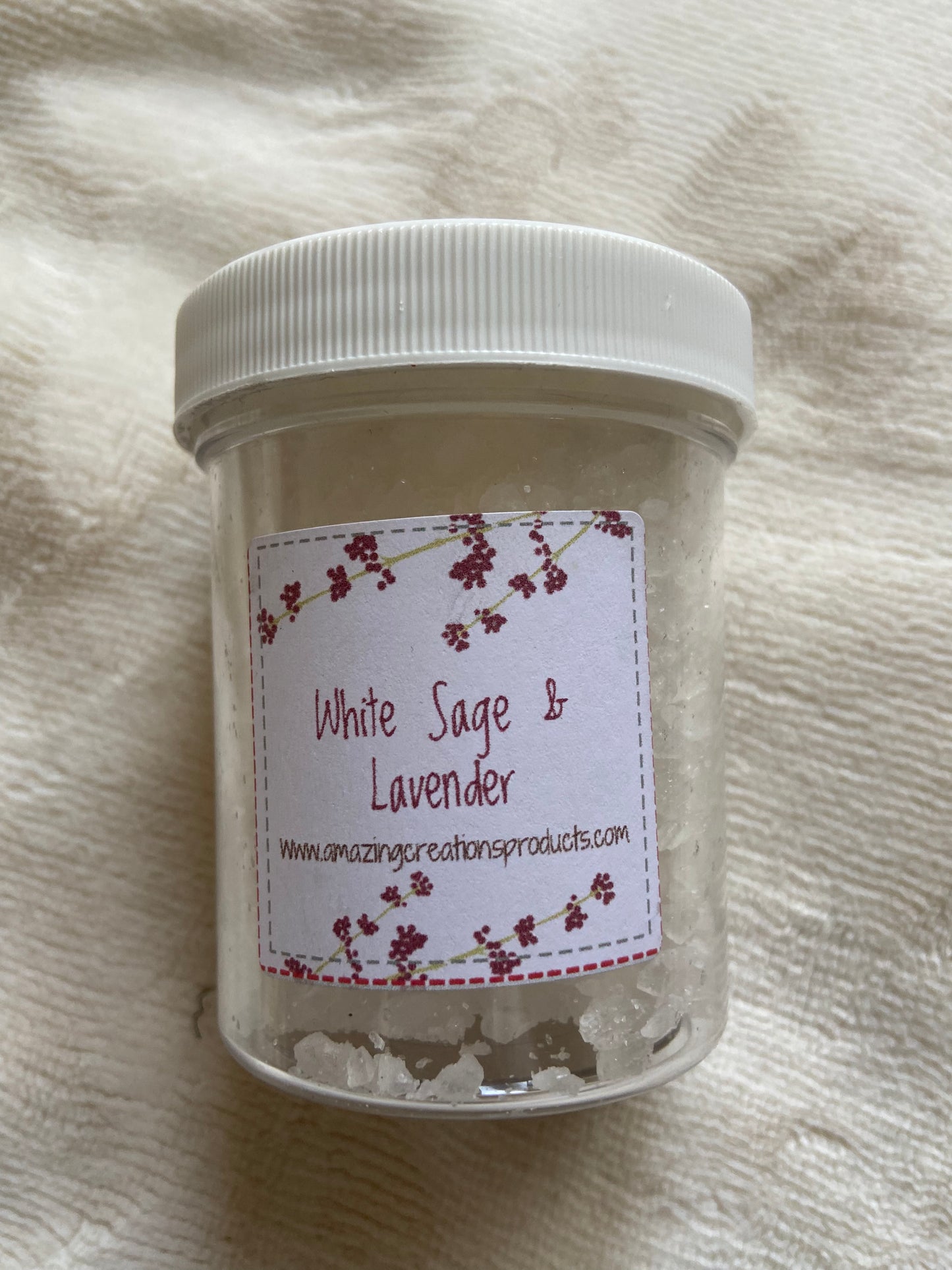  White Sage & Lavender Bath Salt -  available at Amazing Creations Products . Grab yours for $10.00 today!